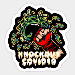 Knockout covid19 Sticker